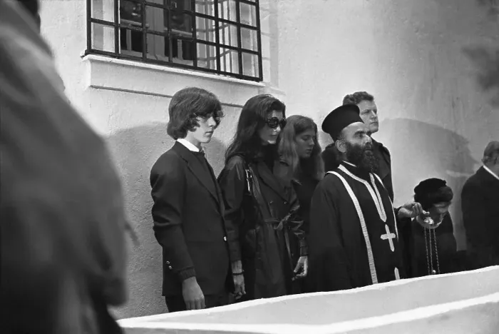 Framed Print : Jacqueline Onassis at Aristotle Onassis Funeral