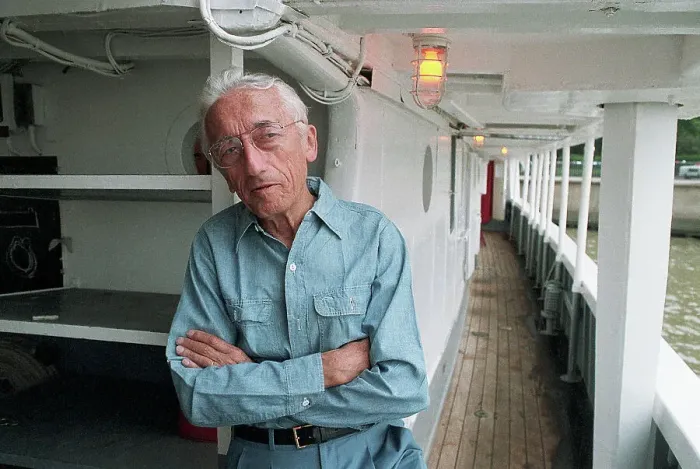 Framed Print : Jacques Cousteau On Ship Deck Framed Print : Jacques Cousteau On Ship Deck