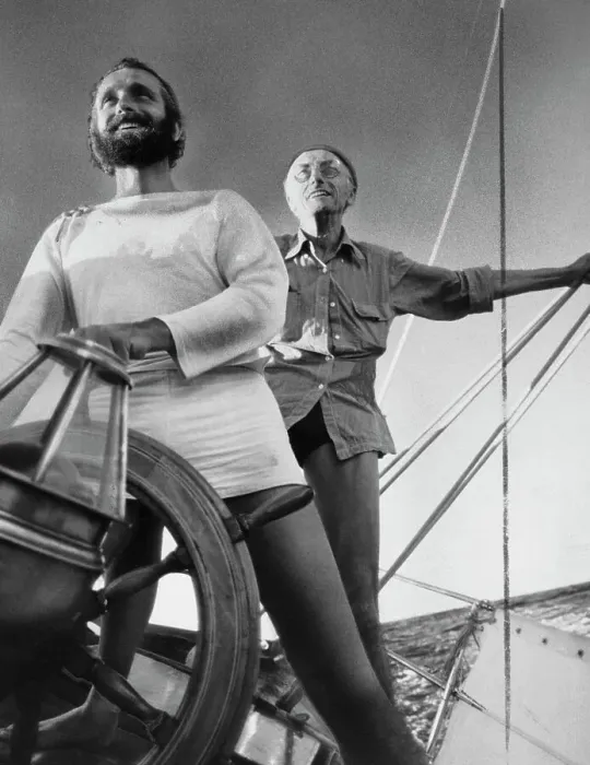 Framed Print : Jacques and Phillipe Cousteau Framed Print : Jacques and Phillipe Cousteau