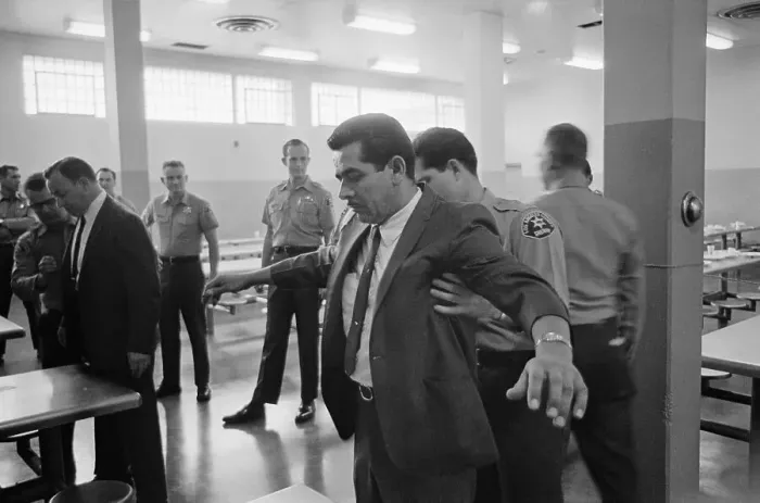 Framed Print : Jail Captain Being Searched Before Seeing Sirhan Framed Print : Jail Captain Being Searched Before Seeing Sirhan