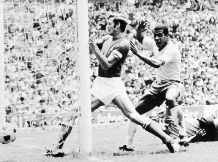 Framed Print : Jairzinho Scoring Goal in World Cup Framed Print : Jairzinho Scoring Goal in World Cup
