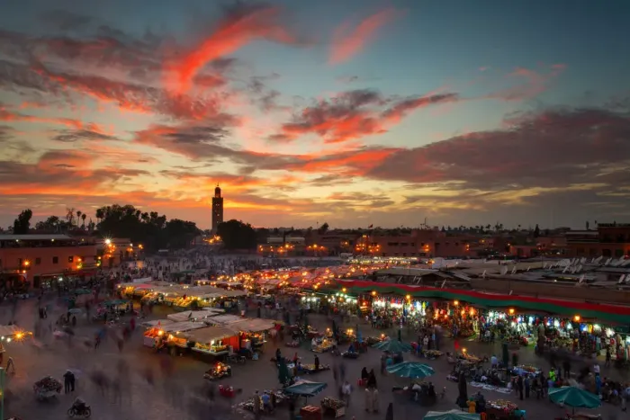 Framed Print : Jamaa el Fna (also Jemaa el-Fnaa, Djema el-Fna or Djemaa el-Fnaa) is a square and market place in Marrakeshs medina quarter (old city) with Koutubia in background. Marrakesh, Morocco, north Africa Framed Print : Jamaa el Fna (also Jemaa el-Fnaa, Djema el-Fna or Djemaa el-Fnaa) is a square and market place in Marrakeshs medina quarter (old city) with Koutubia in background. Marrakesh, Morocco, north Africa