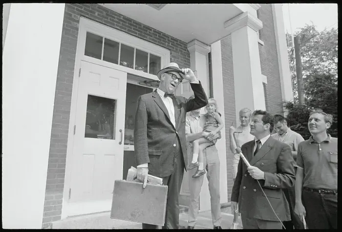 Framed Print : James A. Boyle Tipping His Hat