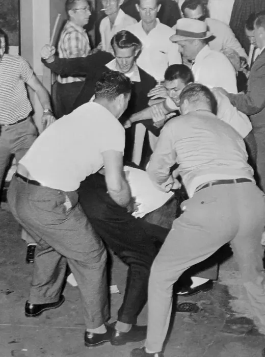 Framed Print : James A. Peck Being Beaten by White Mob Framed Print : James A. Peck Being Beaten by White Mob