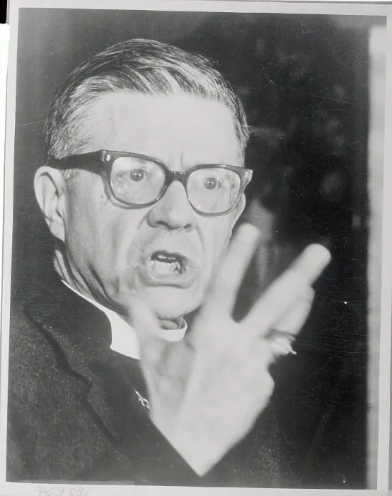 Framed Print : James A. Pike Appearing Angry While Speaking Framed Print : James A. Pike Appearing Angry While Speaking