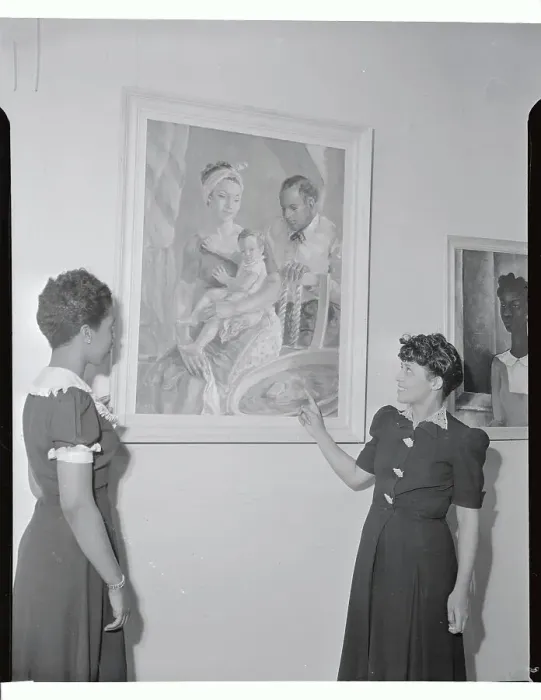 Framed Print : James A. Porter Painting in American Negro Exposition Framed Print : James A. Porter Painting in American Negro Exposition