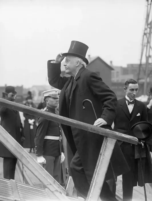 Framed Print : James Balfour Boarding President's Yacht
