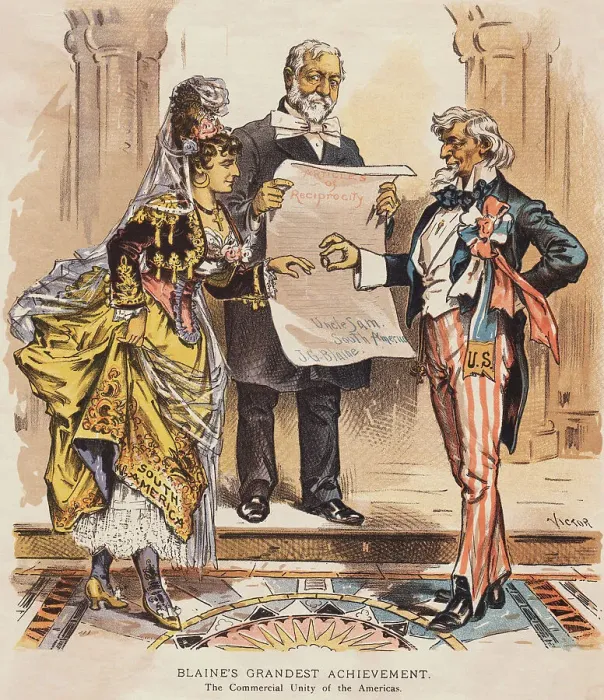 Framed Print : James Blaine Uniting the Americas Framed Print : James Blaine Uniting the Americas