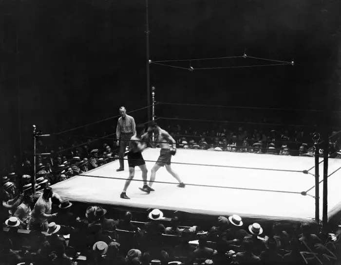 Framed Print : James Braddock Boxing Against Tommy Loughran