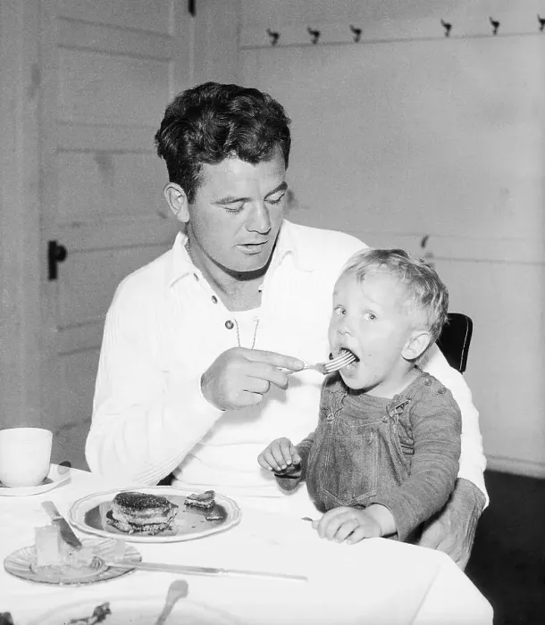 Framed Print : James Braddock Feeding Child Framed Print : James Braddock Feeding Child