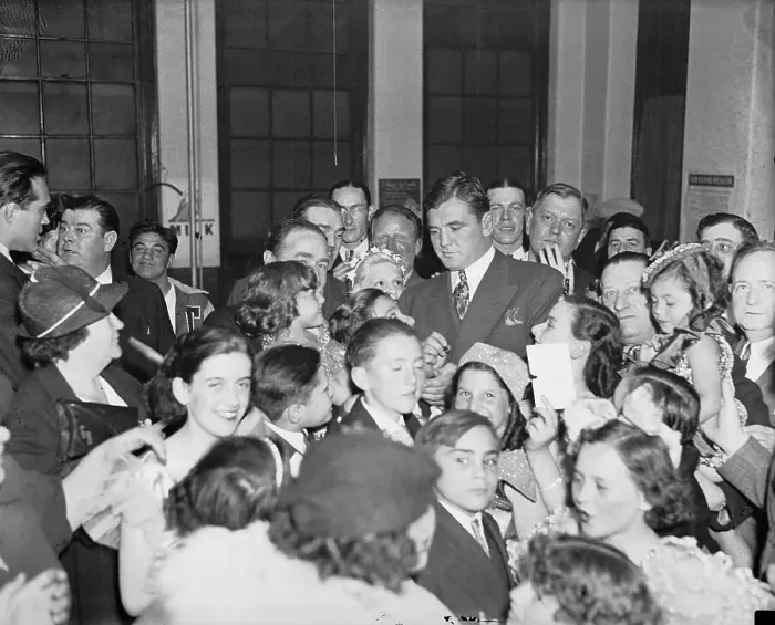 Framed Print : James Braddock Signing Autographs Framed Print : James Braddock Signing Autographs