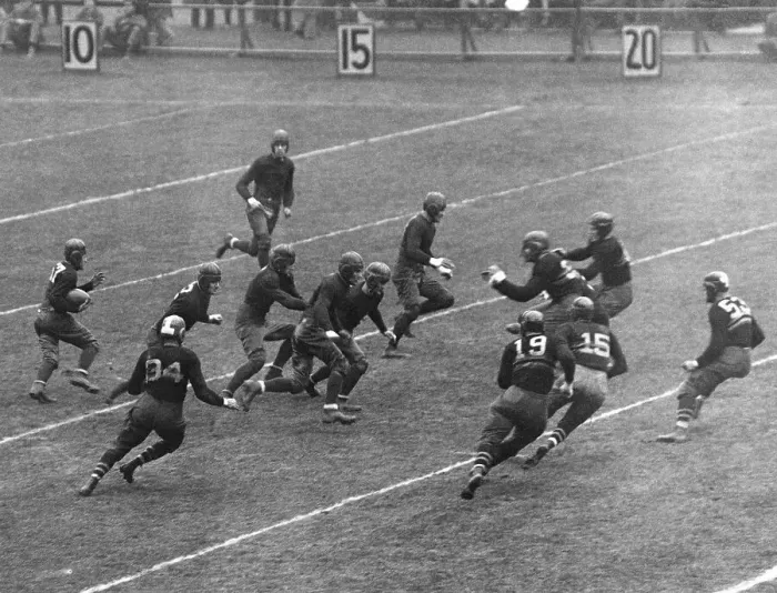 Framed Print : James Brady Carrying Ball in Notre Dame-Army Game