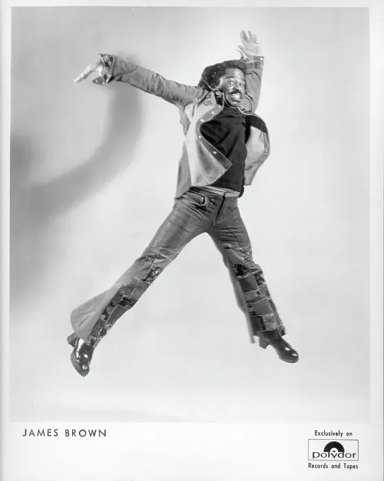 James Brown Jumping Portrait Print, 1977. Art Prints, Posters
