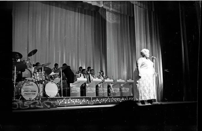 Framed Print : James Brown's Band Member Performing At The Apollo Framed Print : James Brown's Band Member Performing At The Apollo