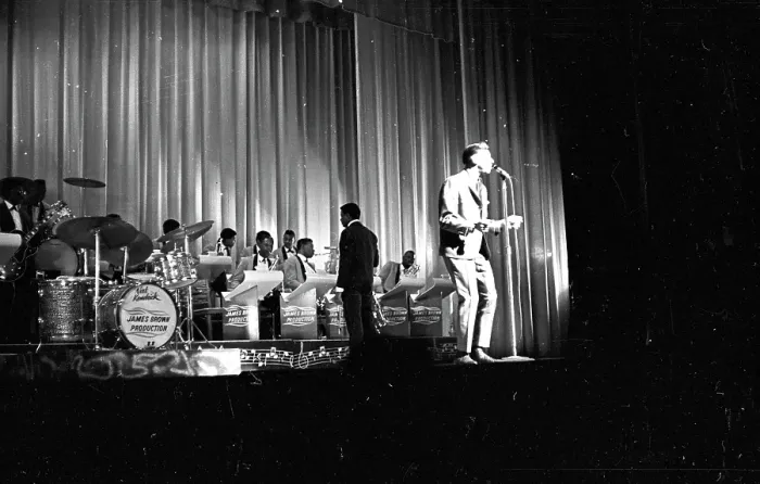 Framed Print : James Brown's Band Performing At The Apollo Framed Print : James Brown's Band Performing At The Apollo