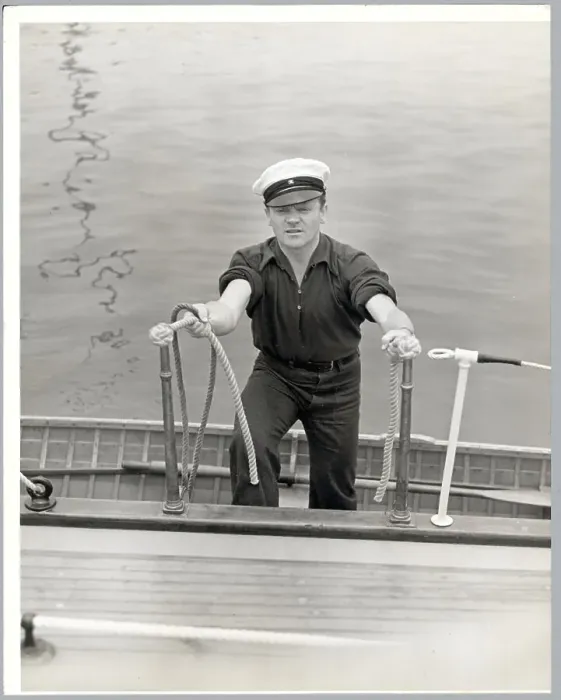Framed Print : James Cagney Looking At His Ship Martha Framed Print : James Cagney Looking At His Ship Martha