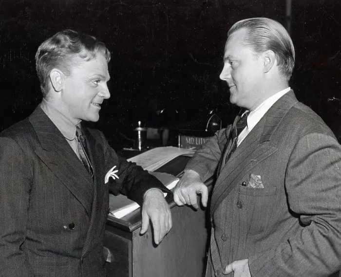 Framed Print : James and Bill Cagney Talking Framed Print : James and Bill Cagney Talking