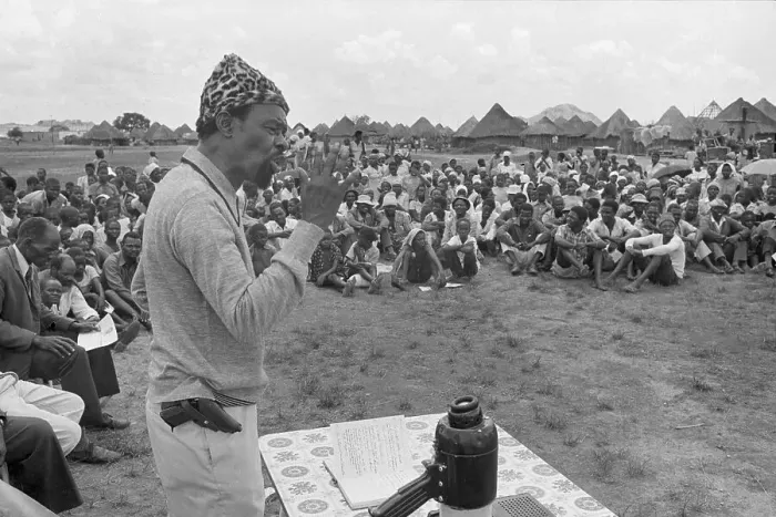 Framed Print : James Chickerima Addresses Villagers Framed Print : James Chickerima Addresses Villagers