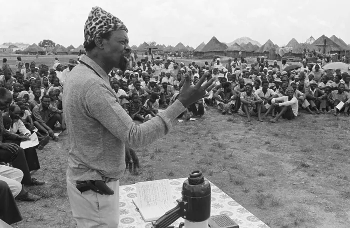 Framed Print : James Chickerima Addressing Rally Framed Print : James Chickerima Addressing Rally