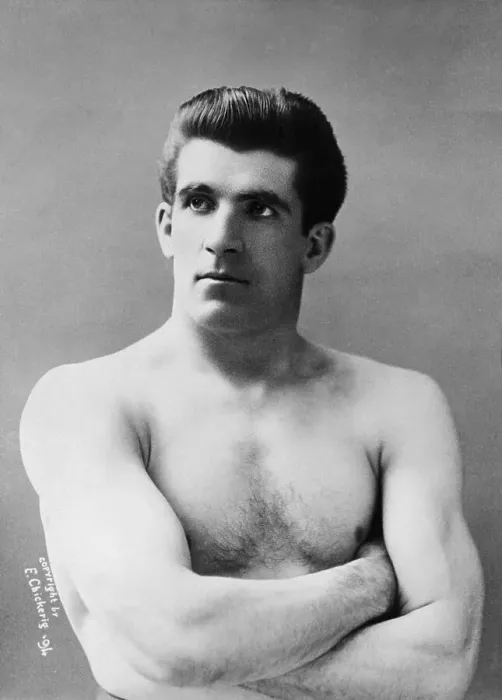 Framed Print : James Corbett Shirtless with Crossed Arms Framed Print : James Corbett Shirtless with Crossed Arms