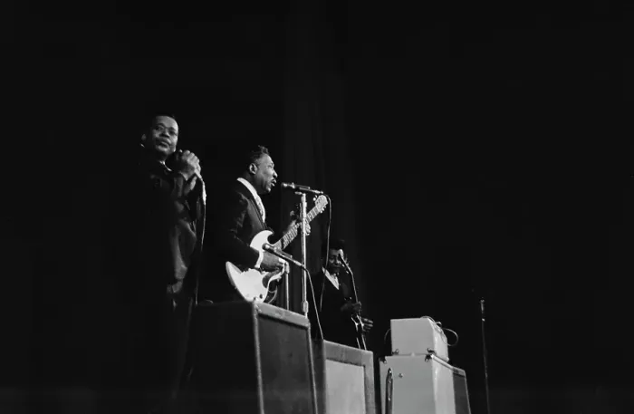 Framed Print : James Cotton & Muddy Waters In Concert Framed Print : James Cotton & Muddy Waters In Concert