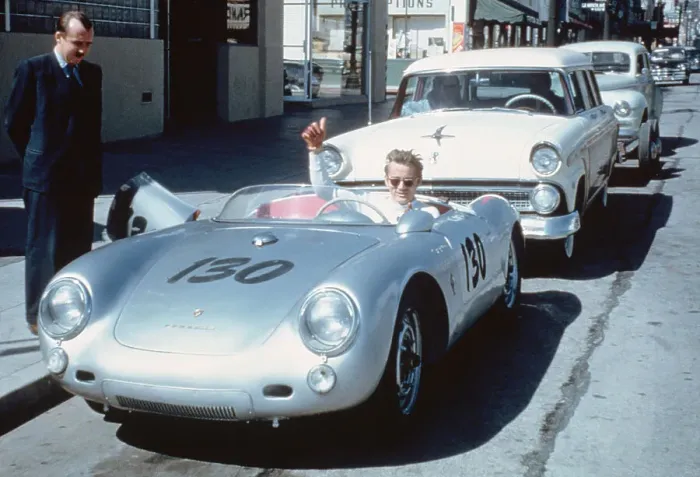 Framed Print : James Dean in a Sports Car Framed Print : James Dean in a Sports Car