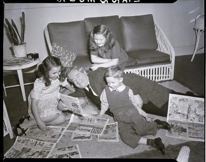 Framed Print : James Dewey And His Grandchildren Framed Print : James Dewey And His Grandchildren