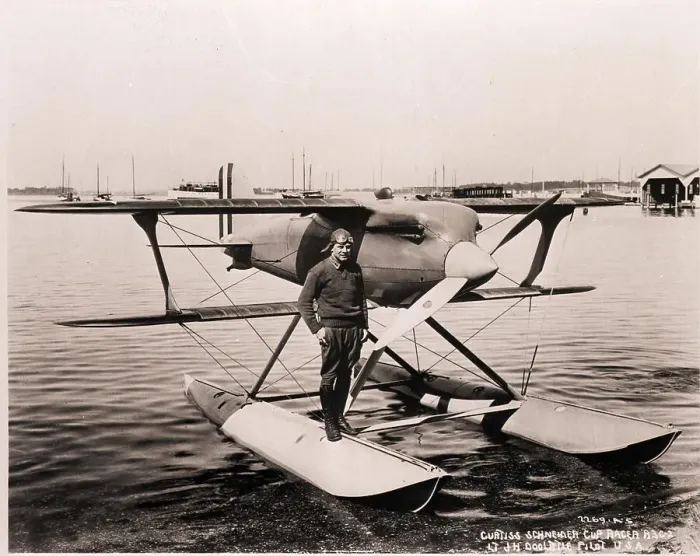 Framed Print : James Doolittle On His Curtis Racer Framed Print : James Doolittle On His Curtis Racer