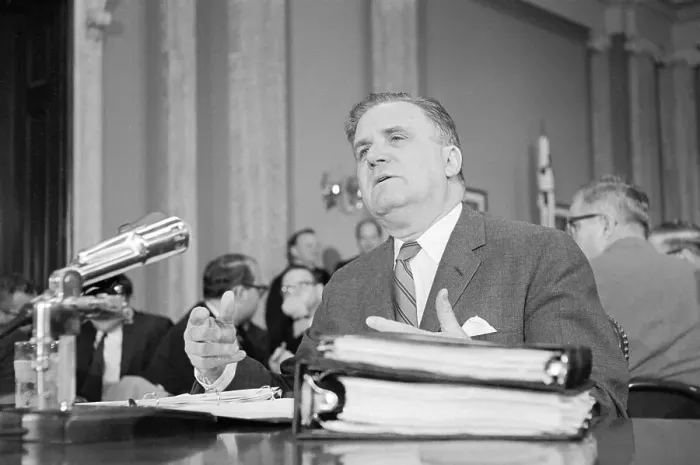 Framed Print : James E. Webb Speaking to The Senate Space Committee Framed Print : James E. Webb Speaking to The Senate Space Committee