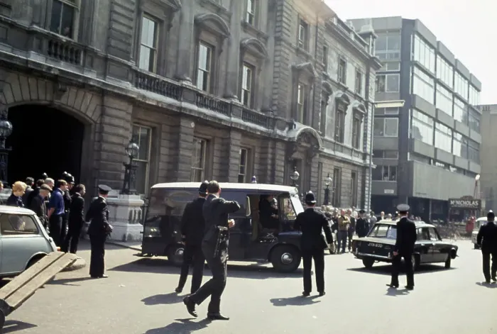 Framed Print : James Earl Ray Leaving Court In Police Van Framed Print : James Earl Ray Leaving Court In Police Van