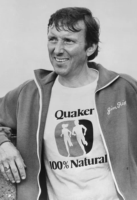Framed Print : James Fixx Wearing Quaker 100% Natural Sweatshirt Framed Print : James Fixx Wearing Quaker 100% Natural Sweatshirt