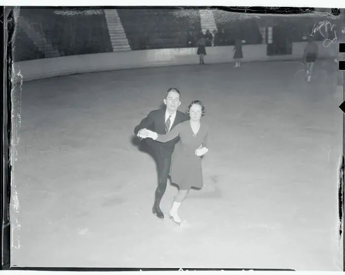 Framed Print : James and Grace Madden Ice Skating Framed Print : James and Grace Madden Ice Skating