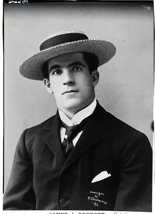 Framed Print : James J. Corbett In Straw Hat Framed Print : James J. Corbett In Straw Hat