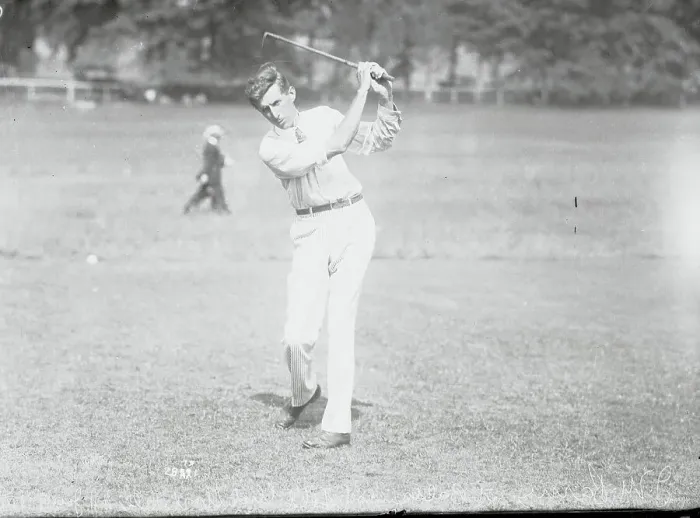 Framed Print : James M. Barnes Swinging Golf Club Framed Print : James M. Barnes Swinging Golf Club