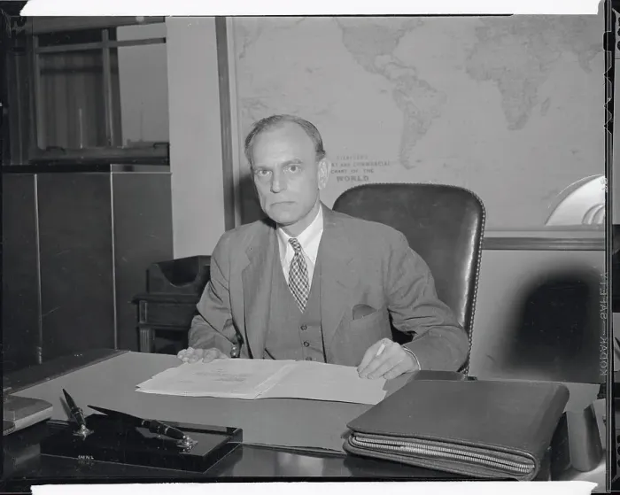 Framed Print : James M Landis Sitting at Desk Framed Print : James M Landis Sitting at Desk