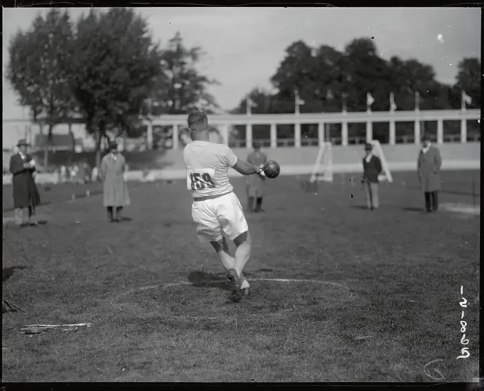 Framed Print : James McEachern Throwing Fifty Six Pound Weight Framed Print : James McEachern Throwing Fifty Six Pound Weight