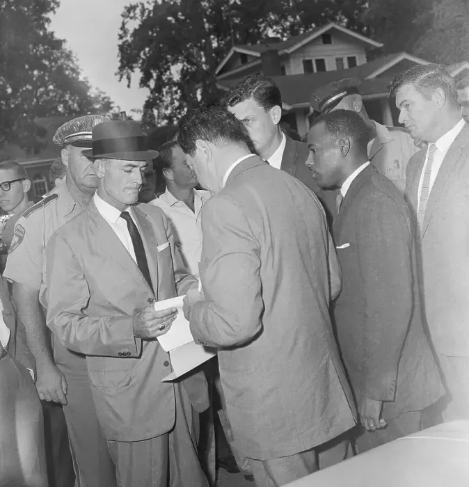 Framed Print : James Meredith Attempting to Register at University of Mississippi Framed Print : James Meredith Attempting to Register at University of Mississippi