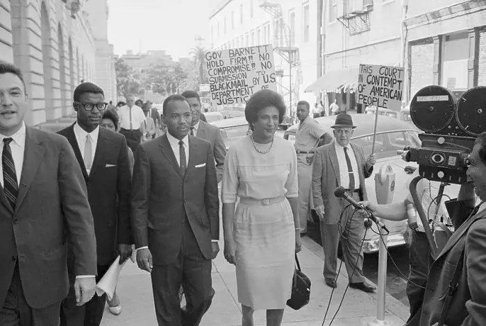 Framed Print : James Meredith with Constance Motley Framed Print : James Meredith with Constance Motley