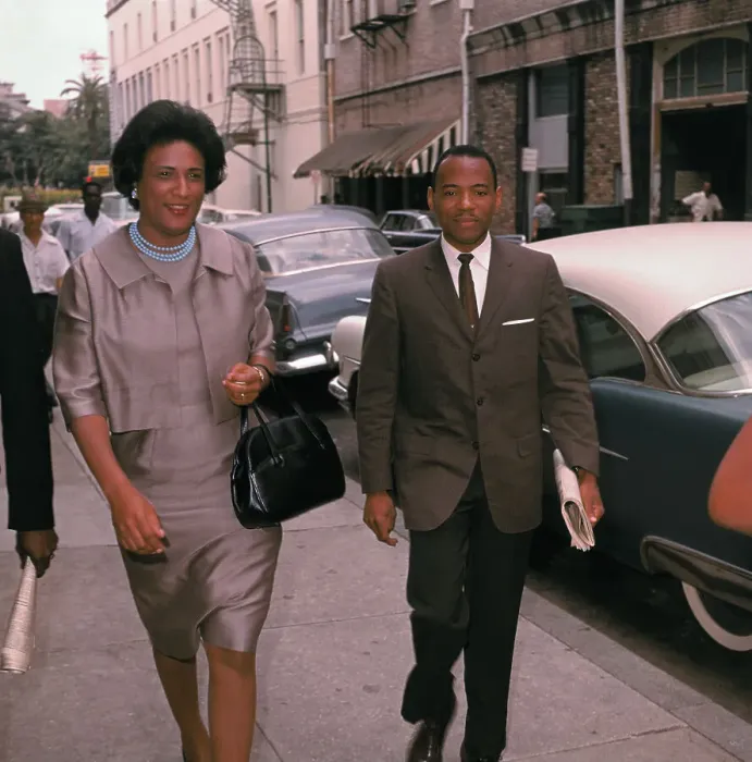 Framed Print : James Meredith and Constance Motley on the Street Framed Print : James Meredith and Constance Motley on the Street