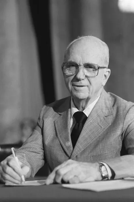 Framed Print : James Michener Writes at His Desk Framed Print : James Michener Writes at His Desk