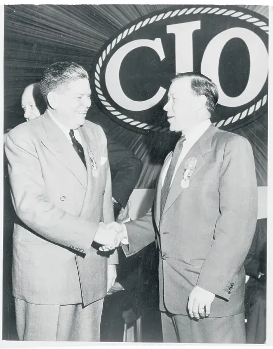 Framed Print : James P. Mitchell Shaking Hands with Walter Reuther Framed Print : James P. Mitchell Shaking Hands with Walter Reuther