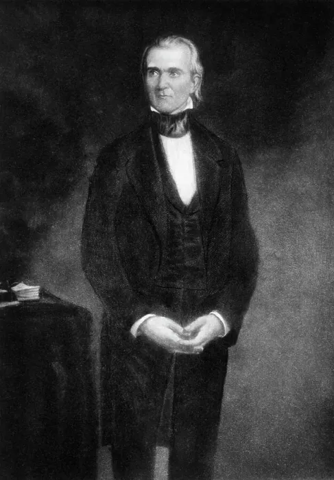 Framed Print : James Polk, 3 / 4 Length Lithograph Framed Print : James Polk, 3 / 4 Length Lithograph
