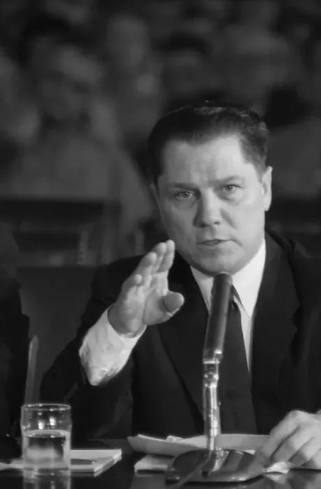 Framed Print : James R. Hoffa Sitting at Microphone Framed Print : James R. Hoffa Sitting at Microphone