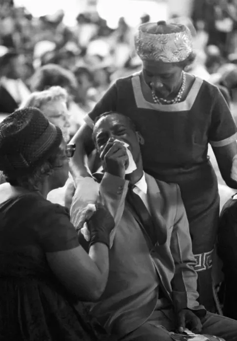 Framed Print : James Richardson Crying at Funeral of His Children