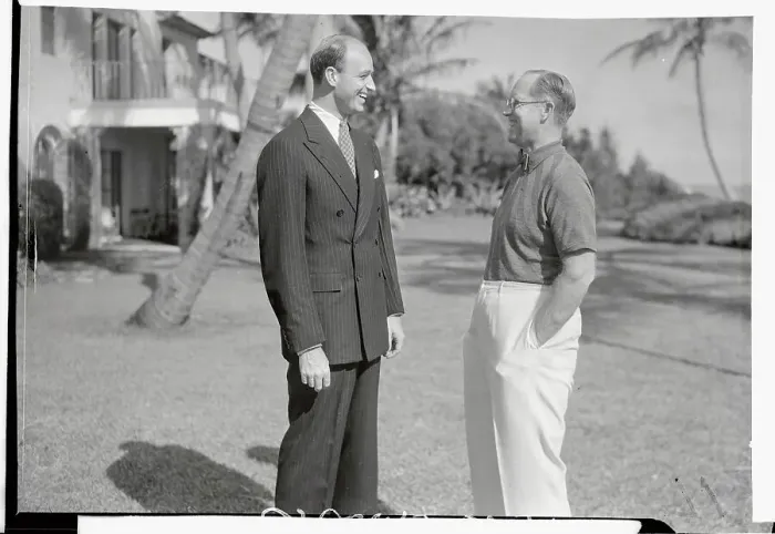 Framed Print : James Roosevelt and Joseph Patrick Kennedy Talking Together on Lawn Framed Print : James Roosevelt and Joseph Patrick Kennedy Talking Together on Lawn
