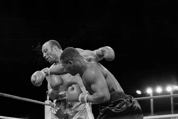 Framed Print : James Smith Recoils Bloody From Mike Tyson Framed Print : James Smith Recoils Bloody From Mike Tyson