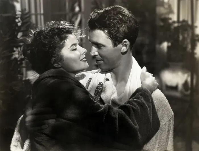 Framed Print : James Stewart Carries Katharine Hepburn