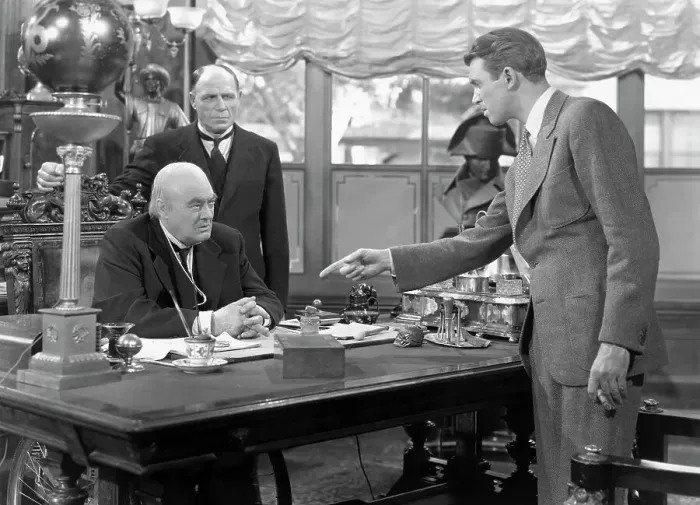 Framed Print : James Stewart Pointing at Lionel Barrymore Framed Print : James Stewart Pointing at Lionel Barrymore
