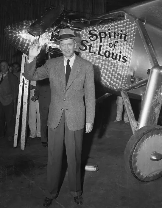 Framed Print : James Stewart Standing by Plane