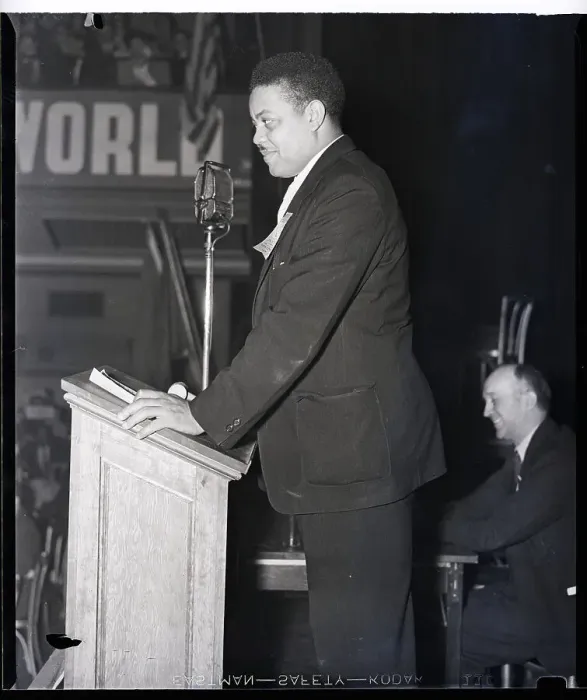 Framed Print : James W. Ford Speaking At Opera House Framed Print : James W. Ford Speaking At Opera House